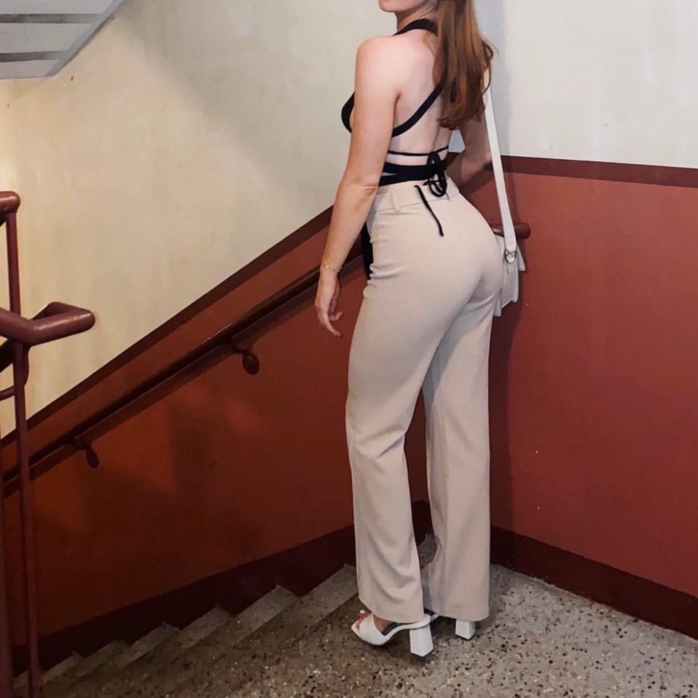 Verge Girl Tan Bootcut Trousers